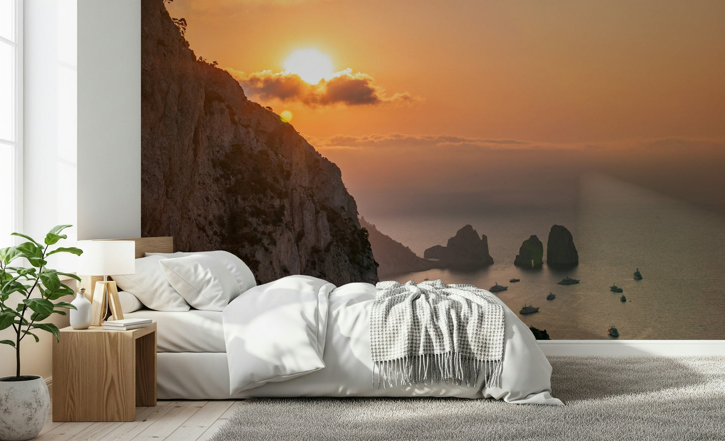 Sunrise Cliffs Wall Mural