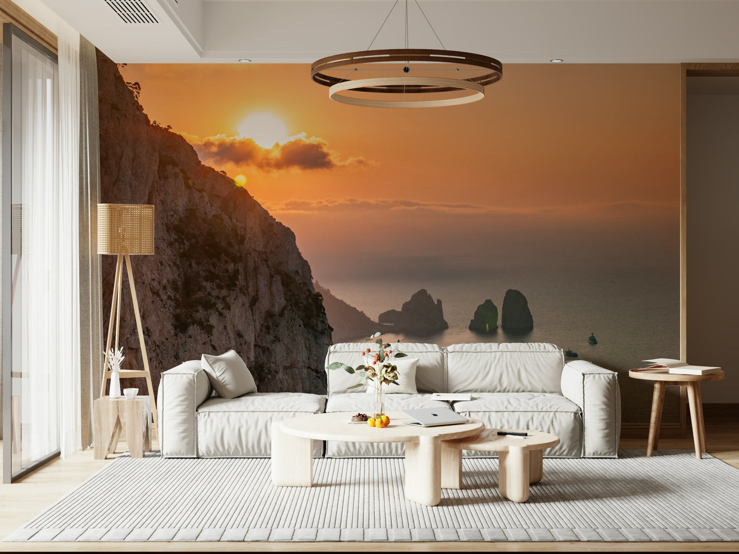 Sunrise Cliffs Wall Mural