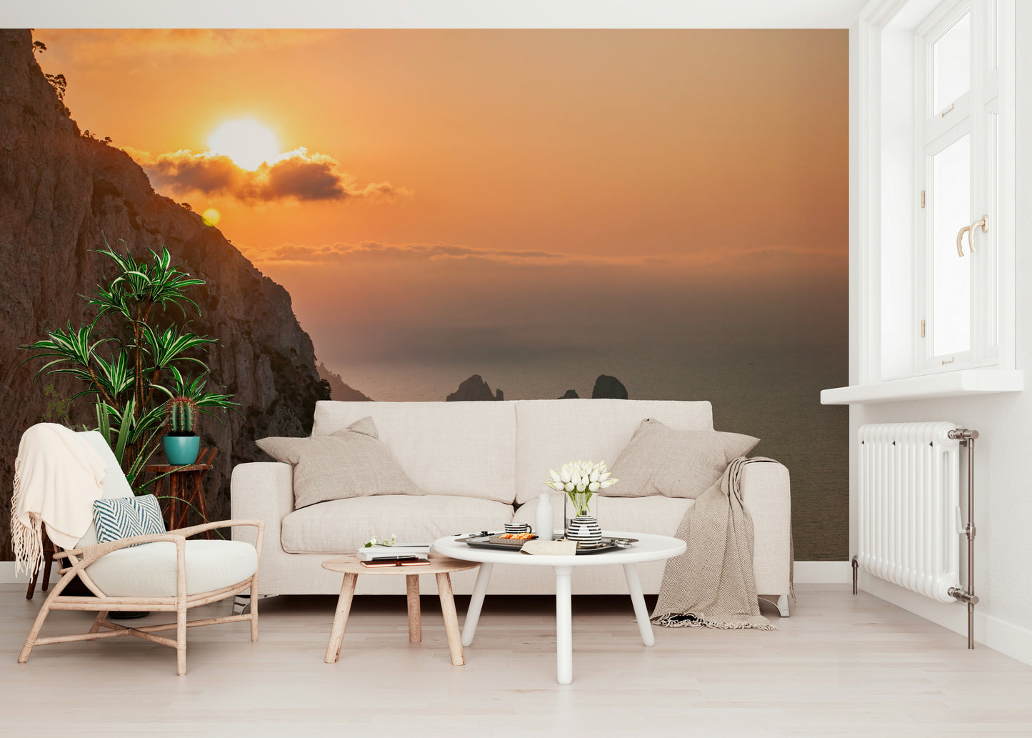 Sunrise Cliffs Wall Mural