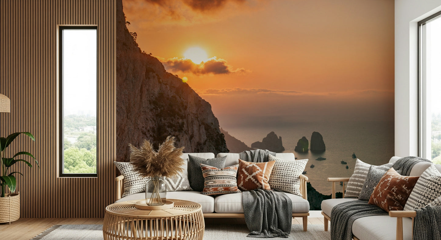 Sunrise Cliffs Wall Mural