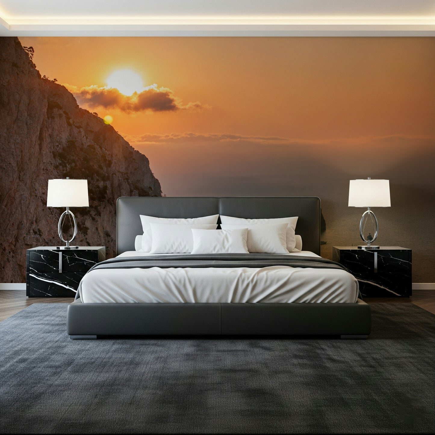 Sunrise Cliffs Wall Mural