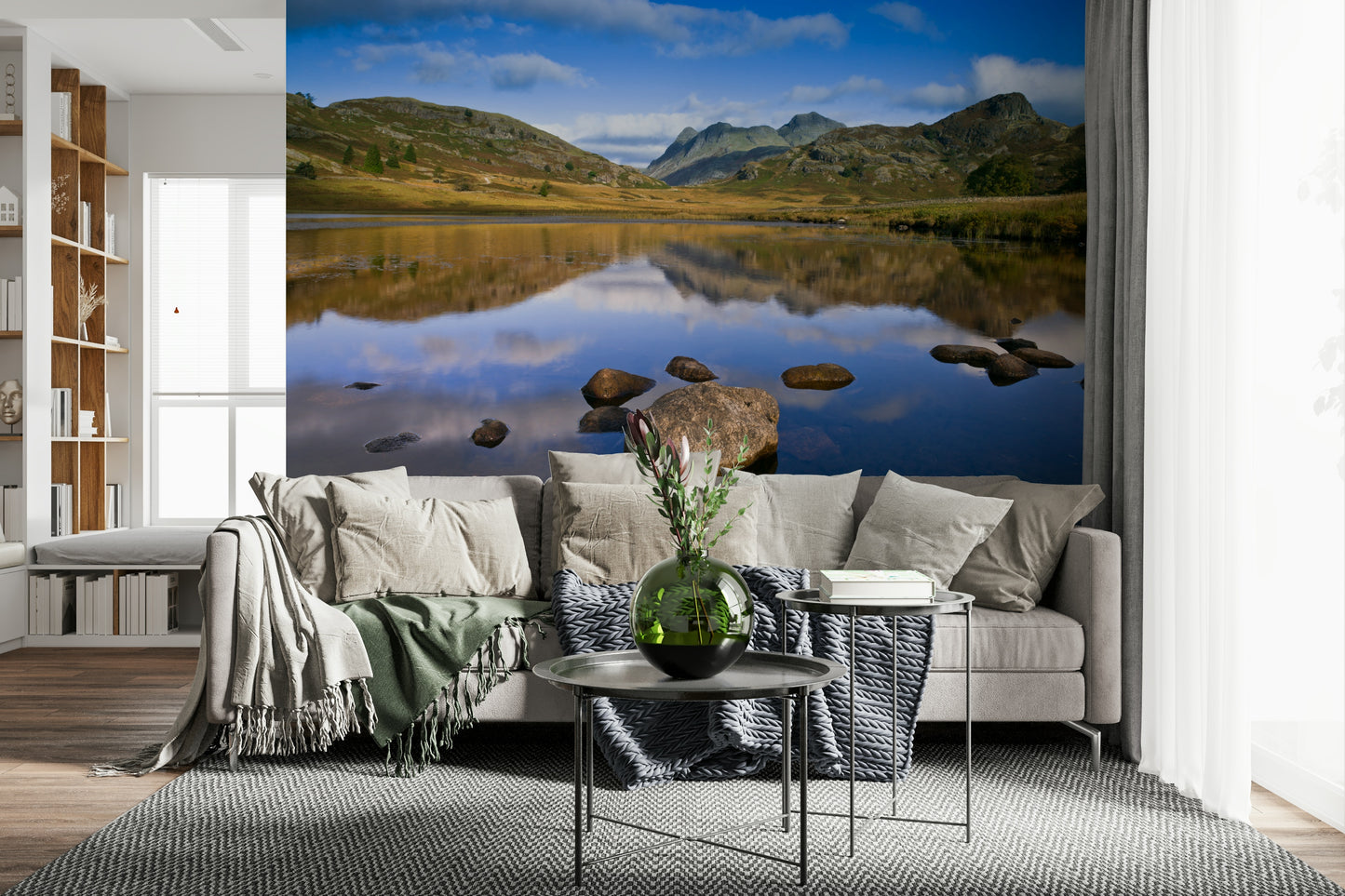 Mountains reflections Wall Mural