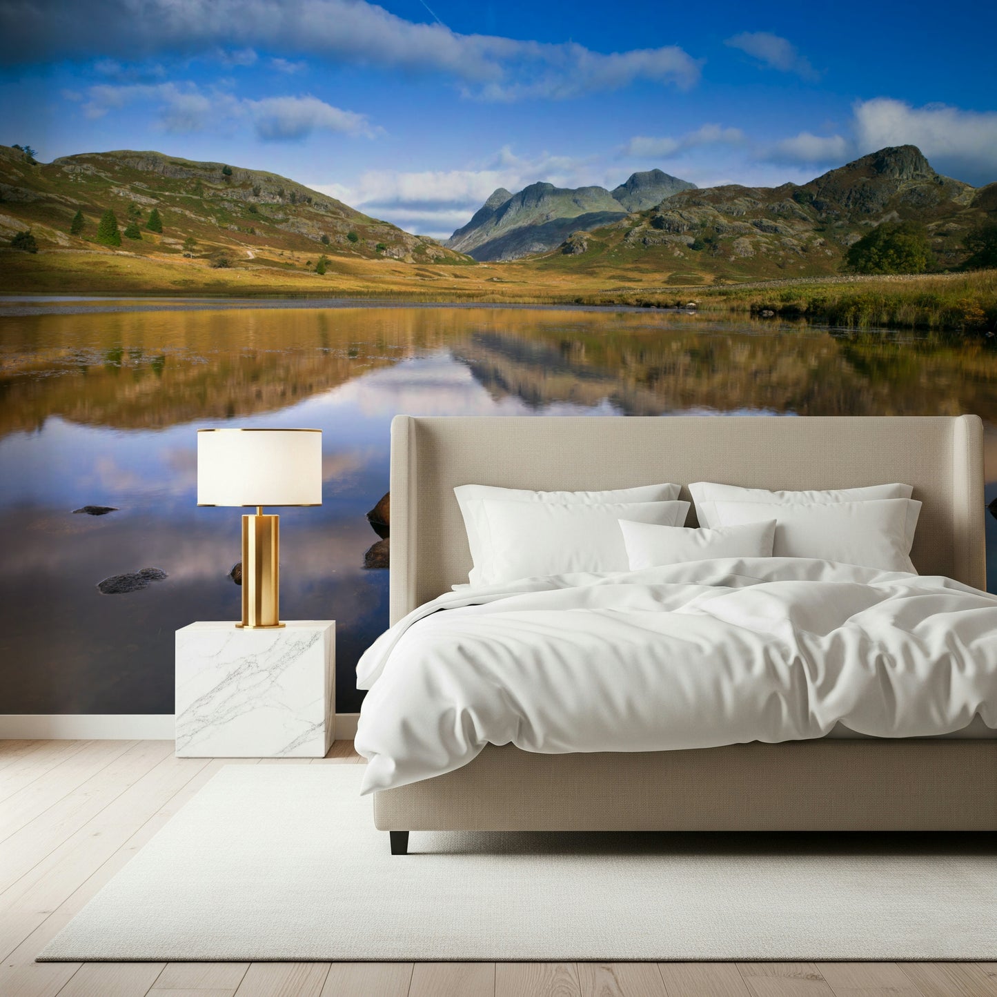 Mountains reflections Wall Mural