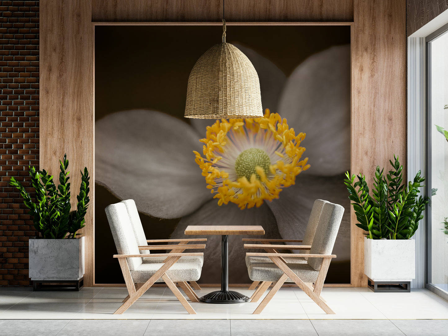 Sunlit Floral Essence Wall Mural