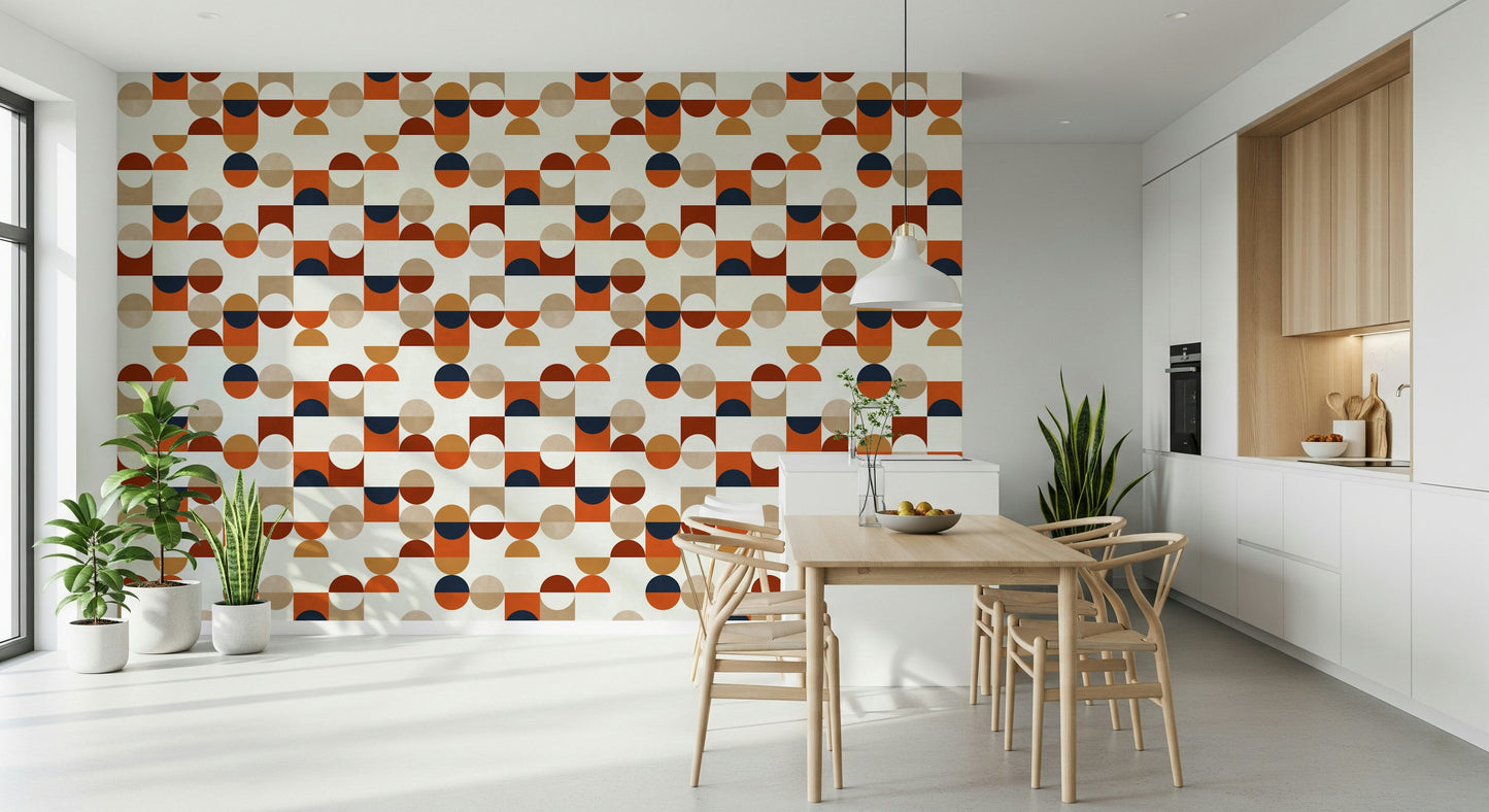 Terra Tones Tiles Wallpaper⁠