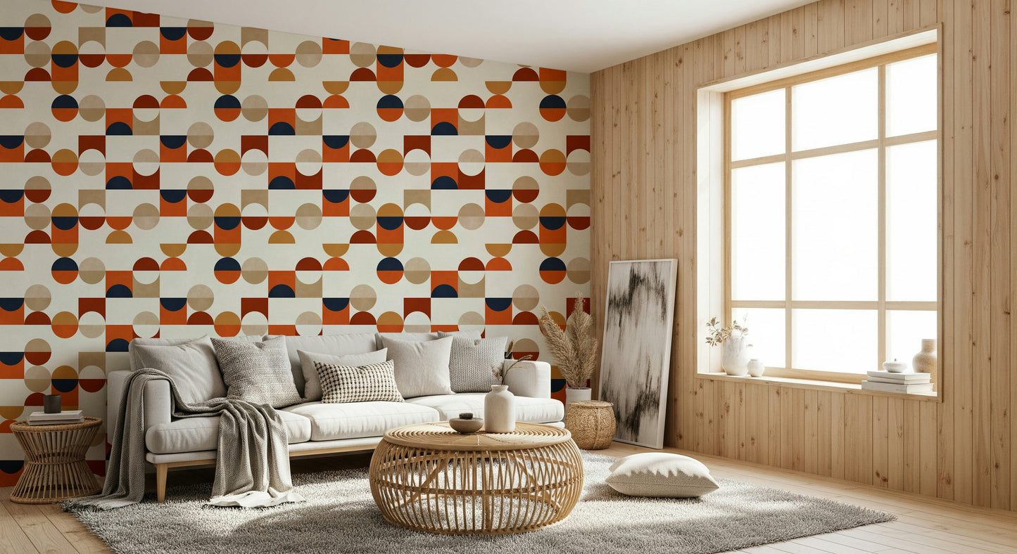 Terra Tones Tiles Wallpaper⁠