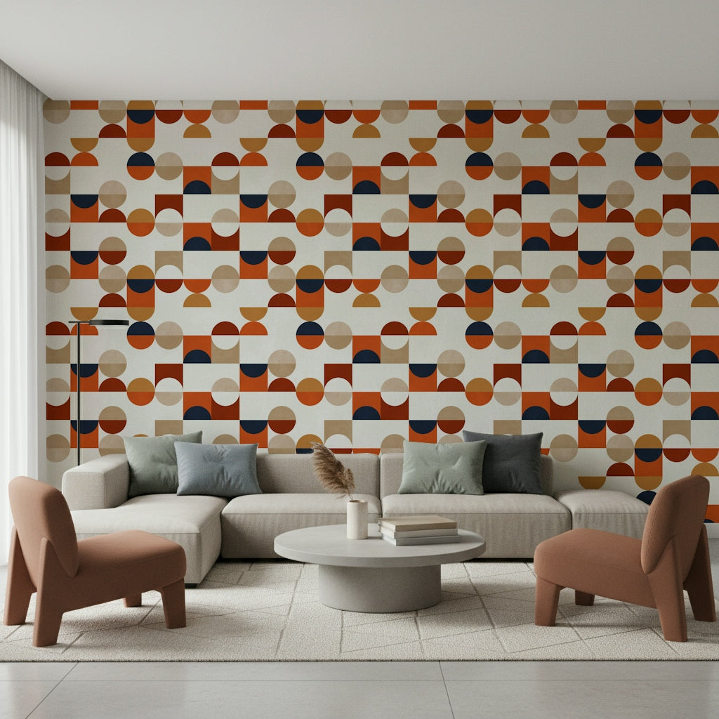 Terra Tones Tiles Wallpaper⁠