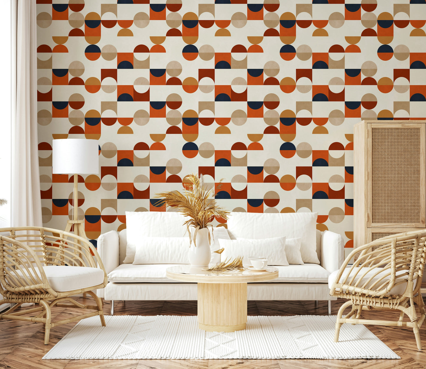 Terra Tones Tiles Wallpaper⁠