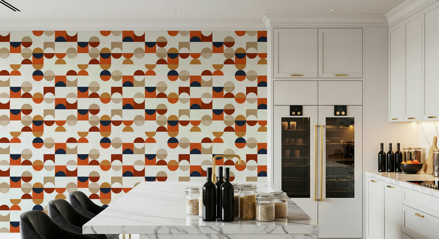 Terra Tones Tiles Wallpaper⁠