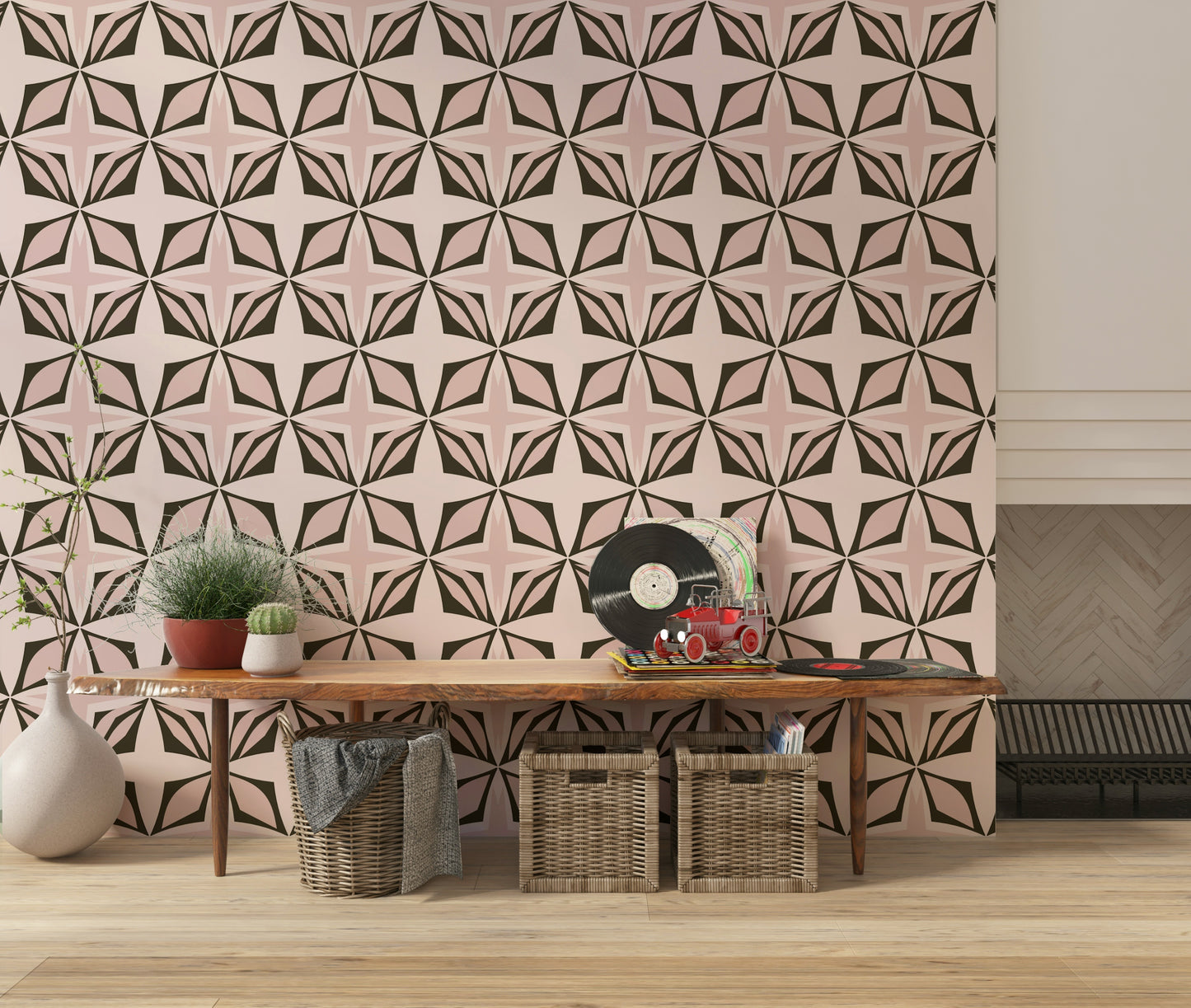 Dusty Rose Design Wallpaper⁠