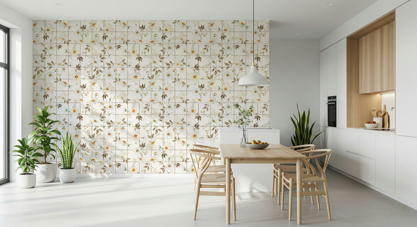 Daisy Window Panes Wallpaper⁠