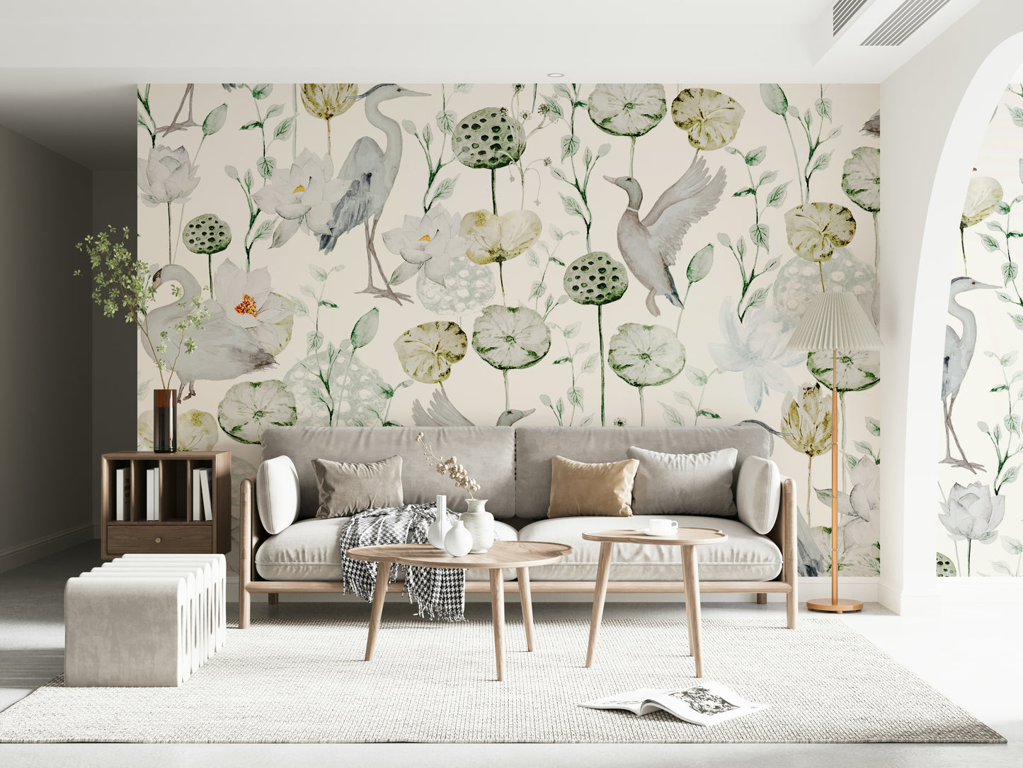 Watercolor Bird Haven Wall Mural