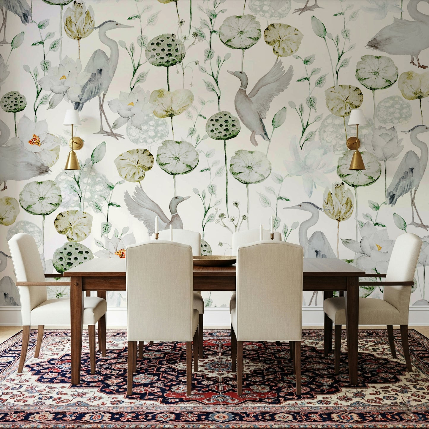 Watercolor Bird Haven Wall Mural