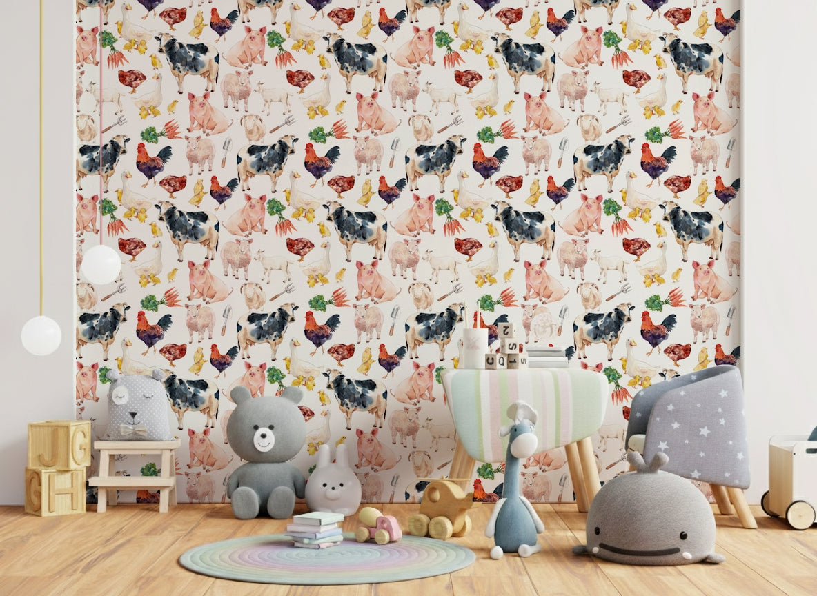 Farmyard Friends Wallpaper⁠