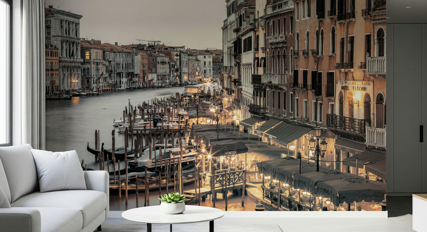 Venetian Canal Evening Wall Mural