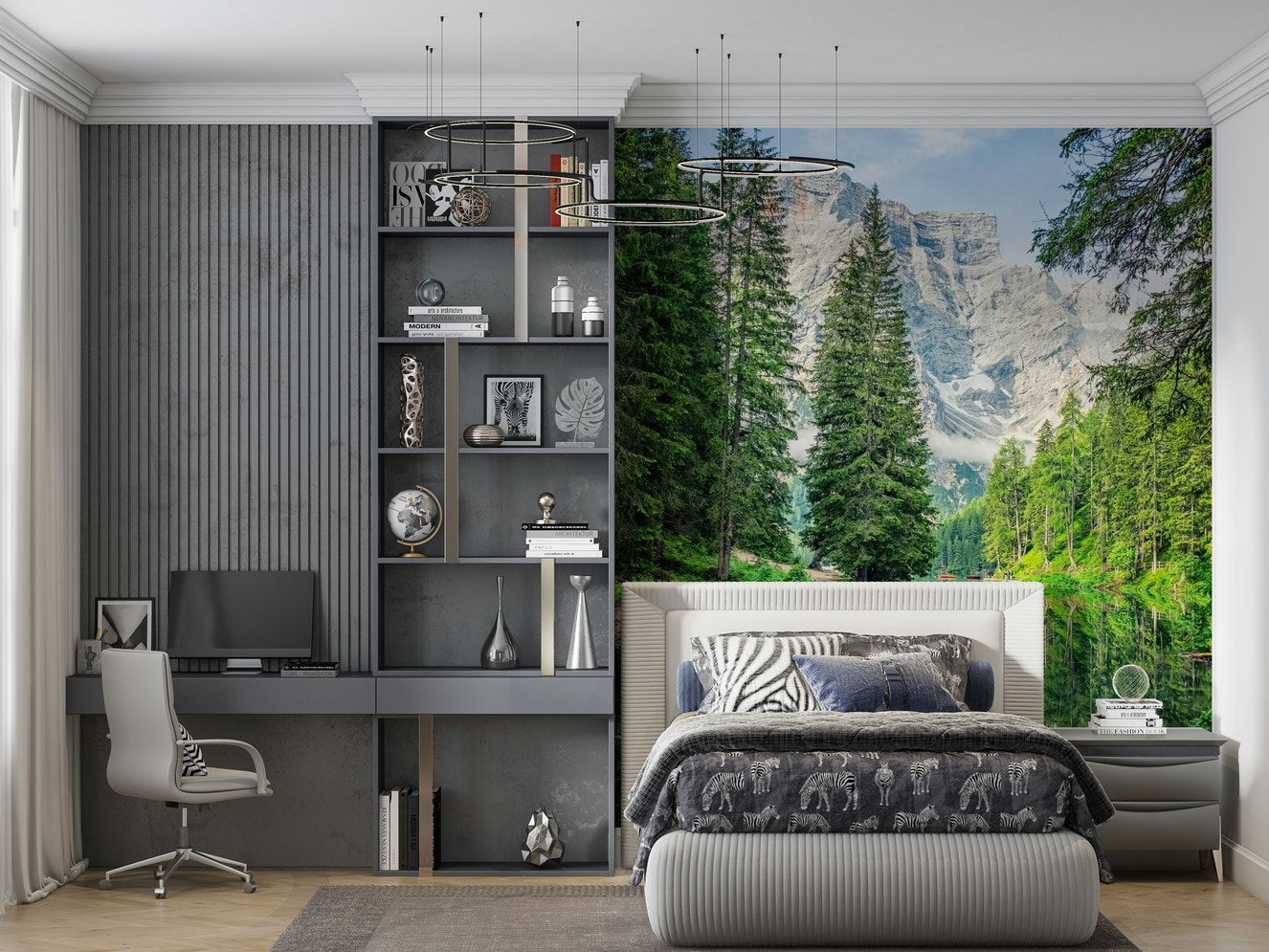 Alpine Lake Reflection Wall Mural