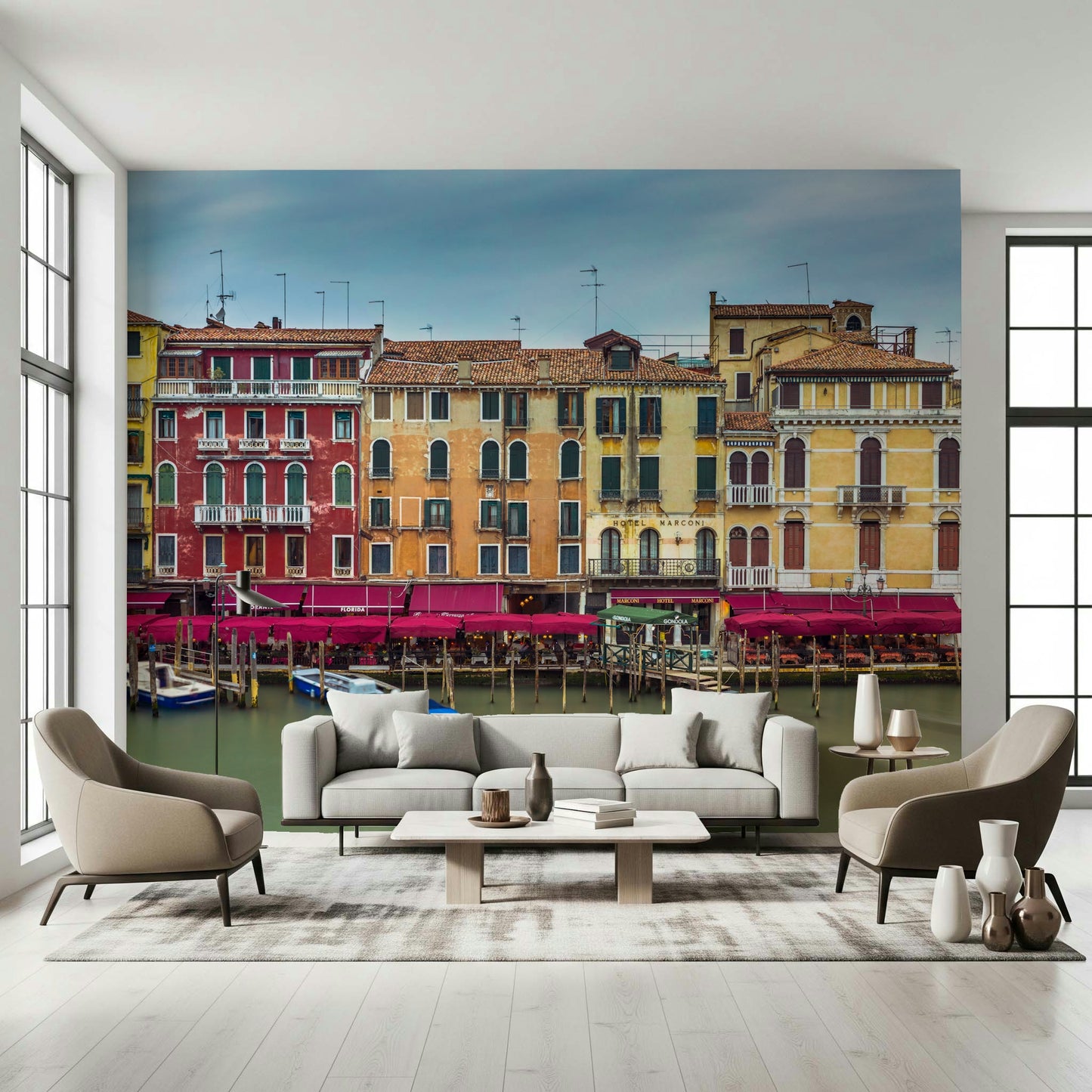 Colorful Venice Facades Wall Mural