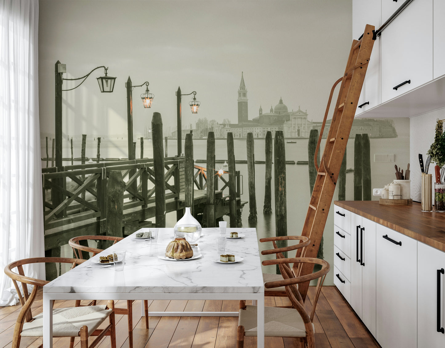 Quiet Waterside Reflection Wall Mural