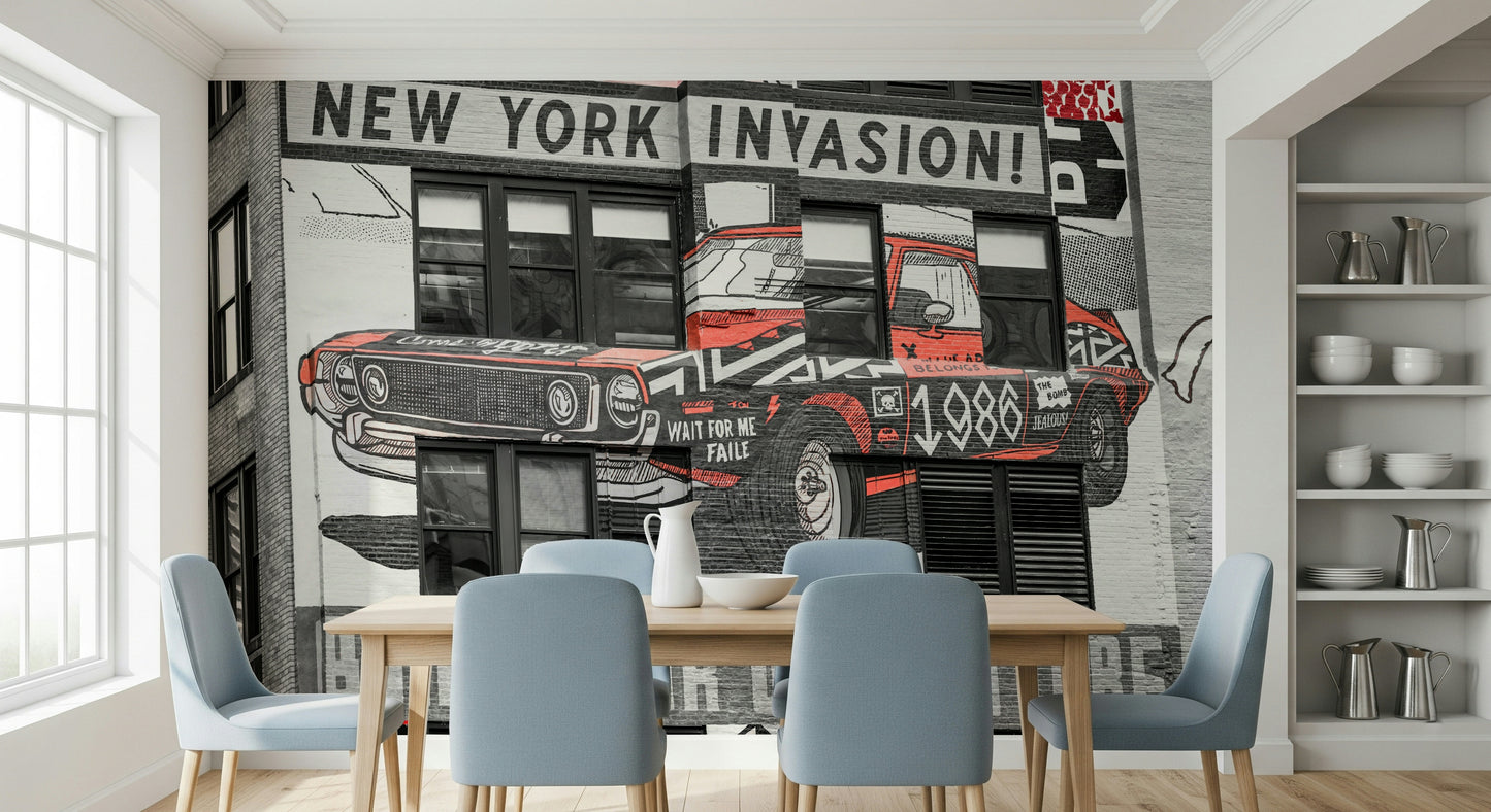 NYC Car Mural Wall Mural