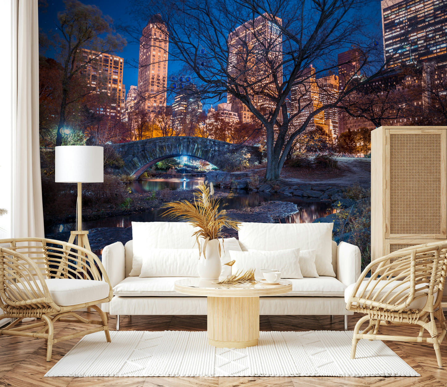 Central Park at Night Wall Mural