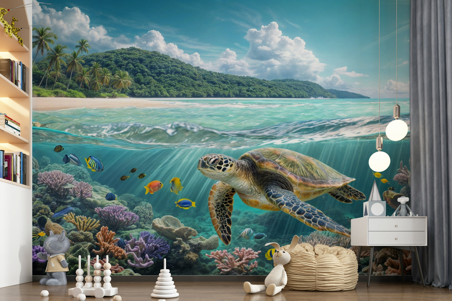Sea Turtle's Paradise Wall Mural