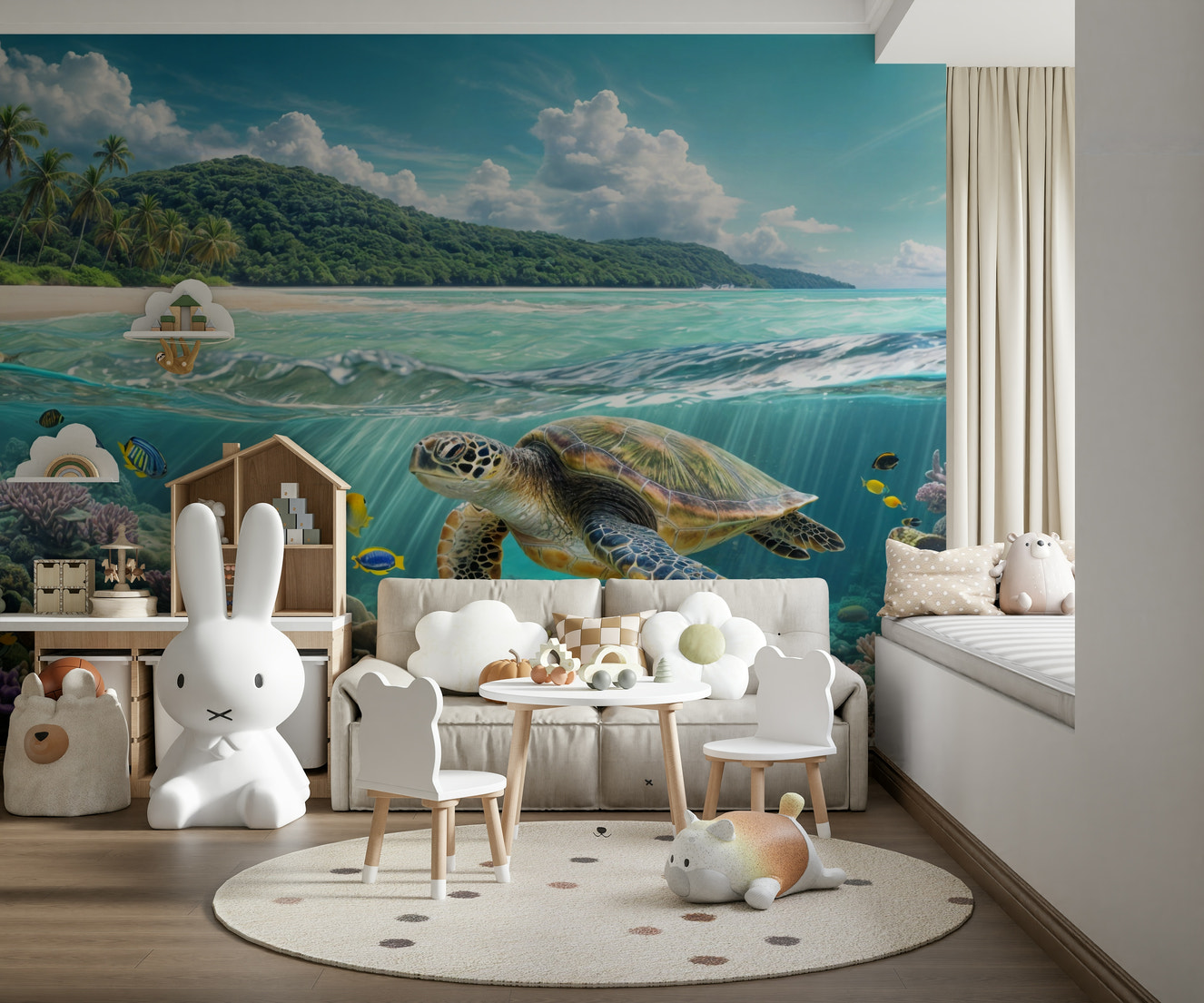 Sea Turtle's Paradise Wall Mural