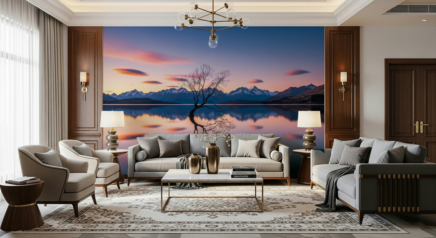 Lake Serenity Dusk Wall Mural