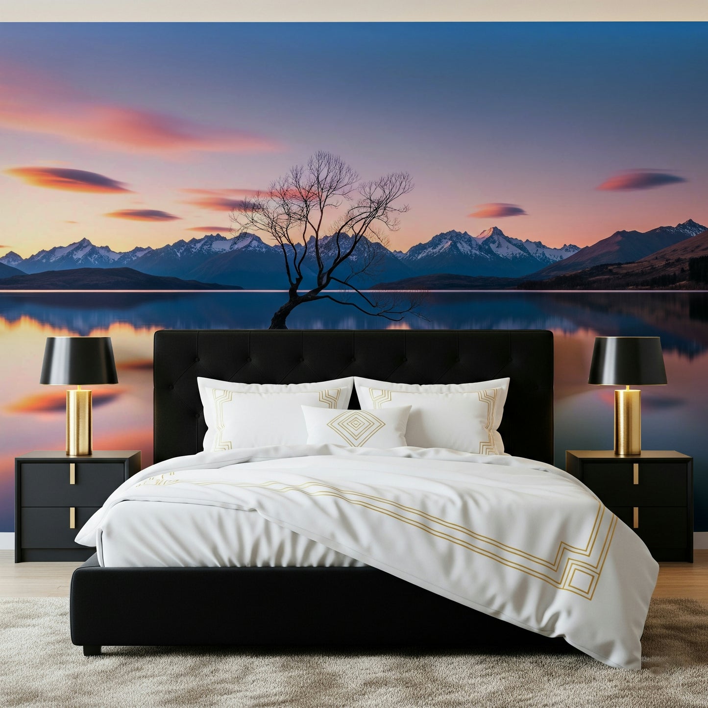 Lake Serenity Dusk Wall Mural