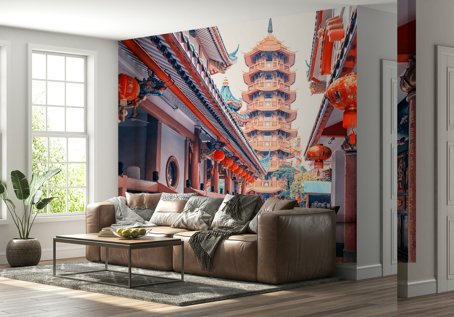 Asian Temple Vista Wall Mural