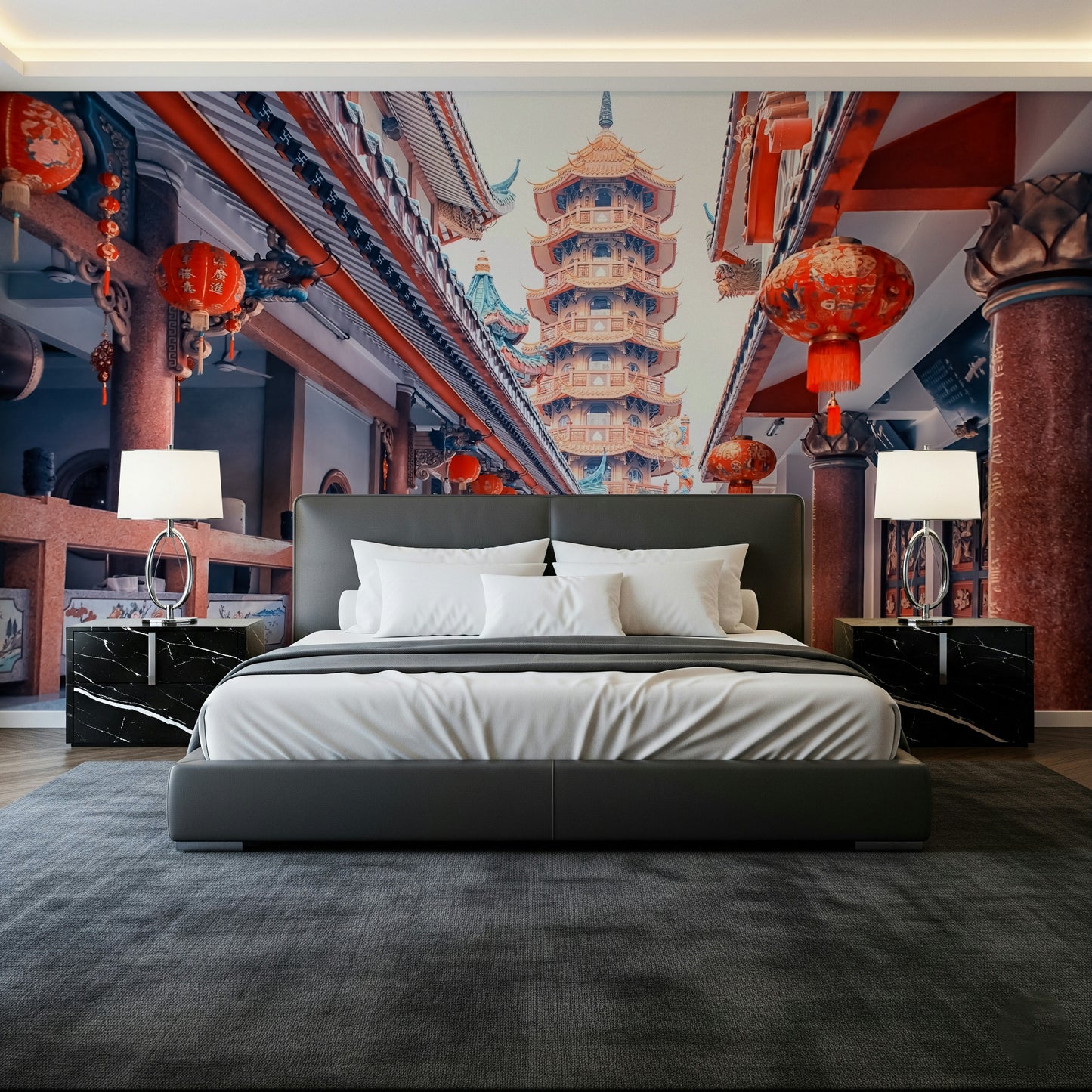 Asian Temple Vista Wall Mural