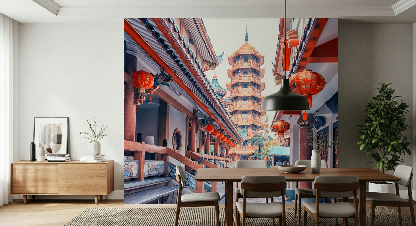 Asian Temple Vista Wall Mural