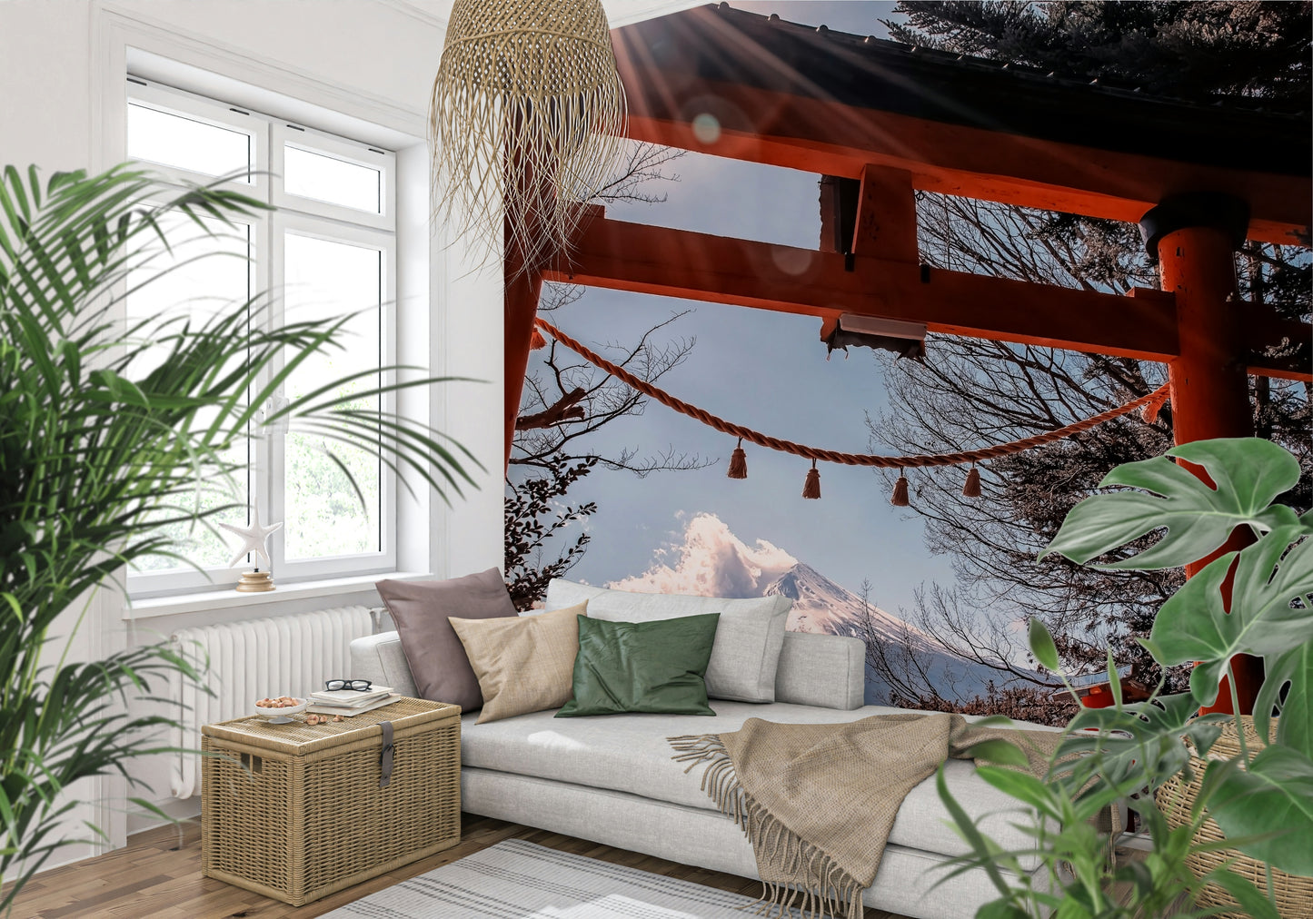 Fuji Gate Sunbeams Wall Mural