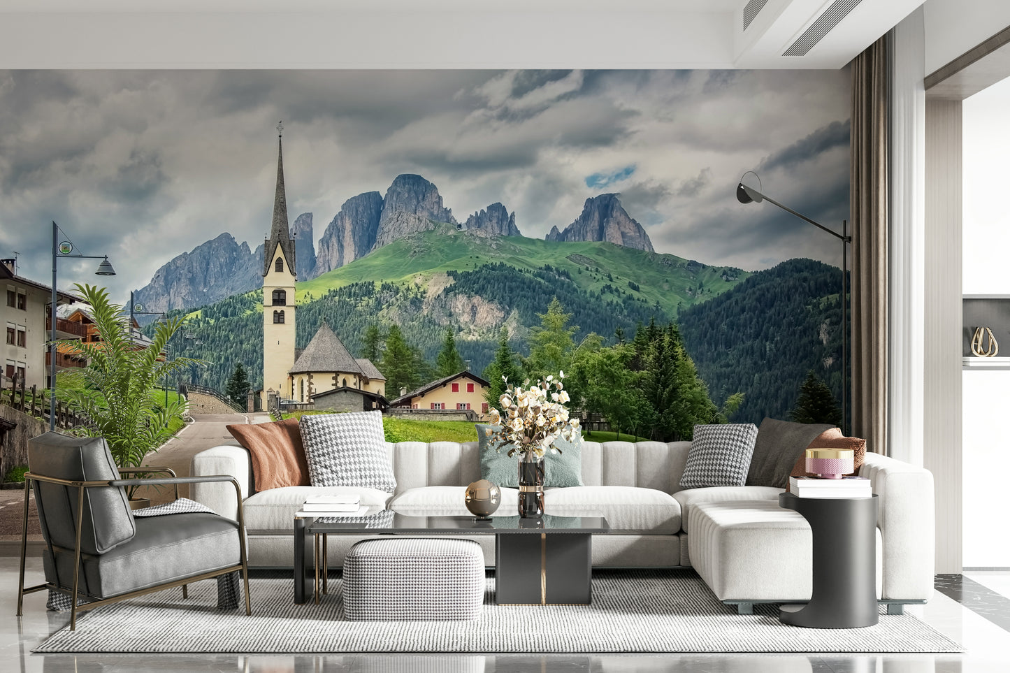 Italian Alps Vista Wall Mural