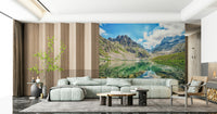 Nature landscape Alpine Lake Serenity textured wallpaper for walls