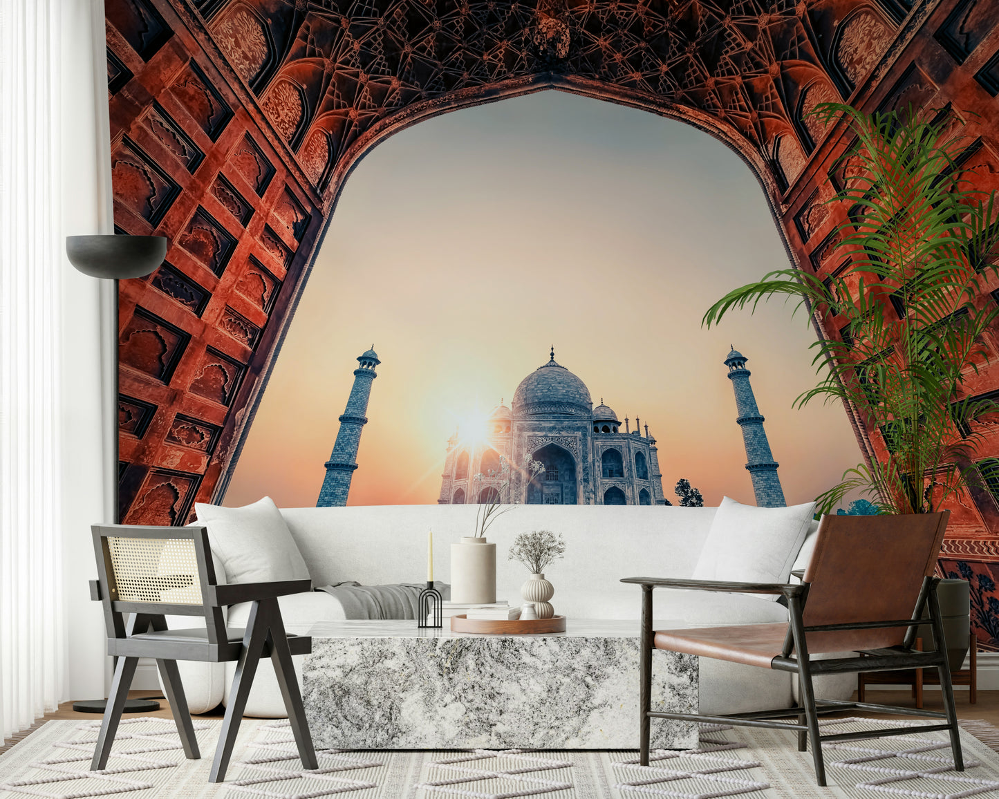Taj Mahal Sunset Wall Mural