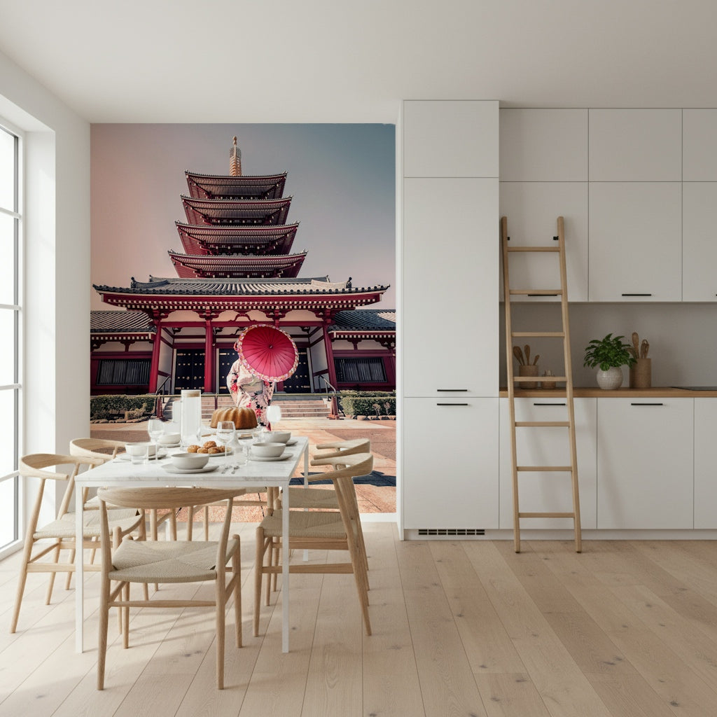 Zen Temple View Wall Mural