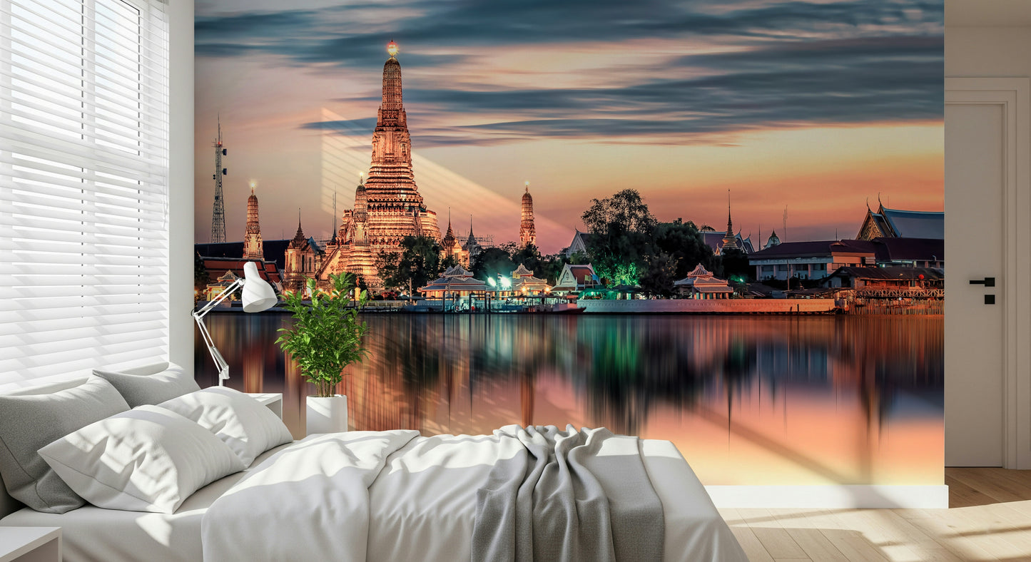 Bangkok Dawn Reflection Wall Mural