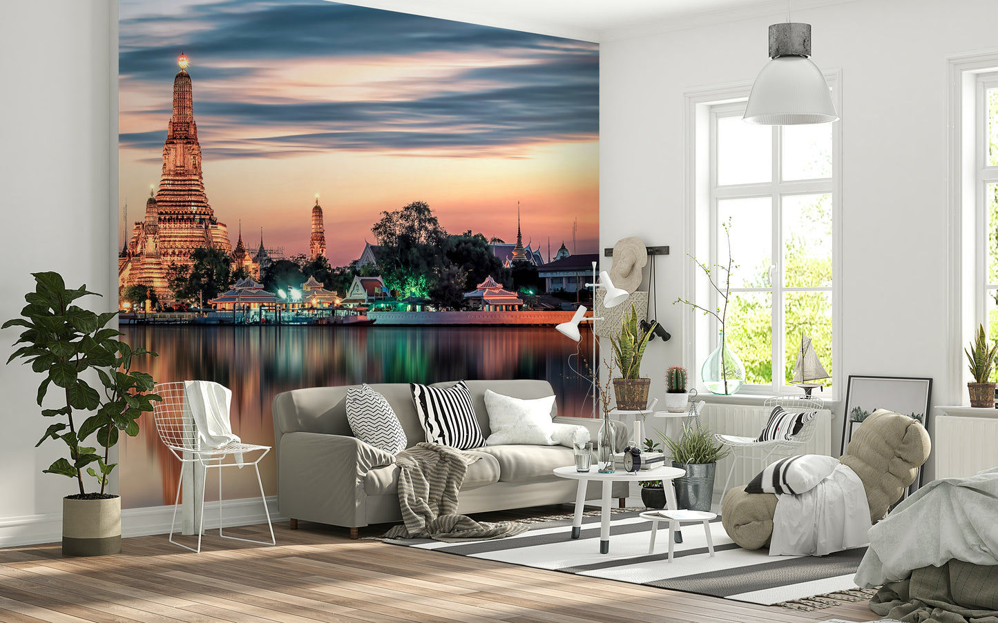 Bangkok Dawn Reflection Wall Mural