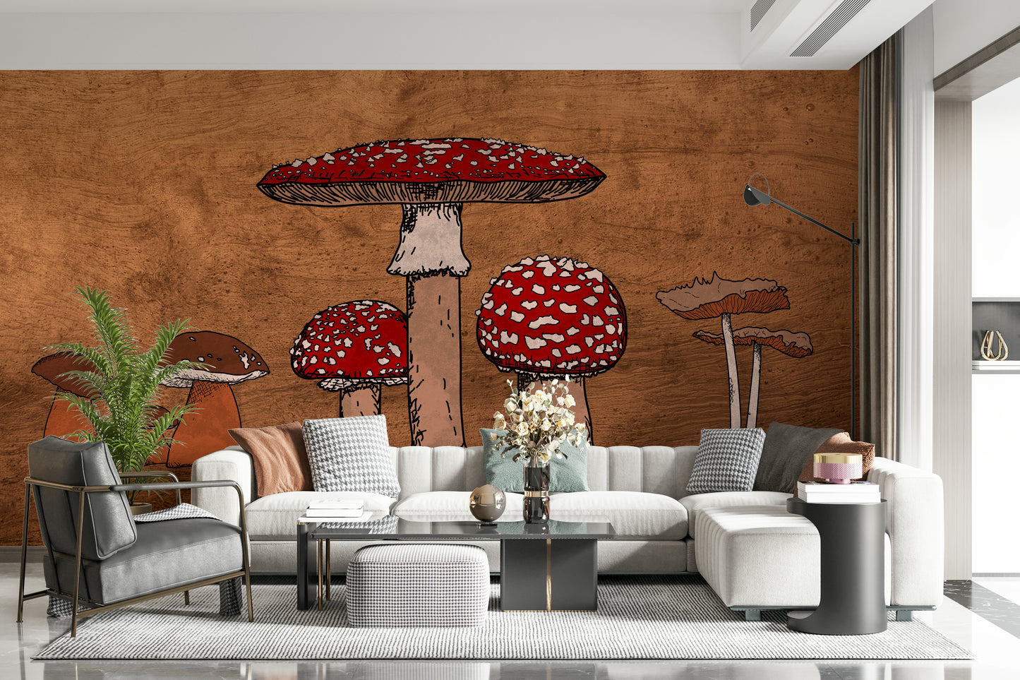 Ancient Mushrooms Wall Mural