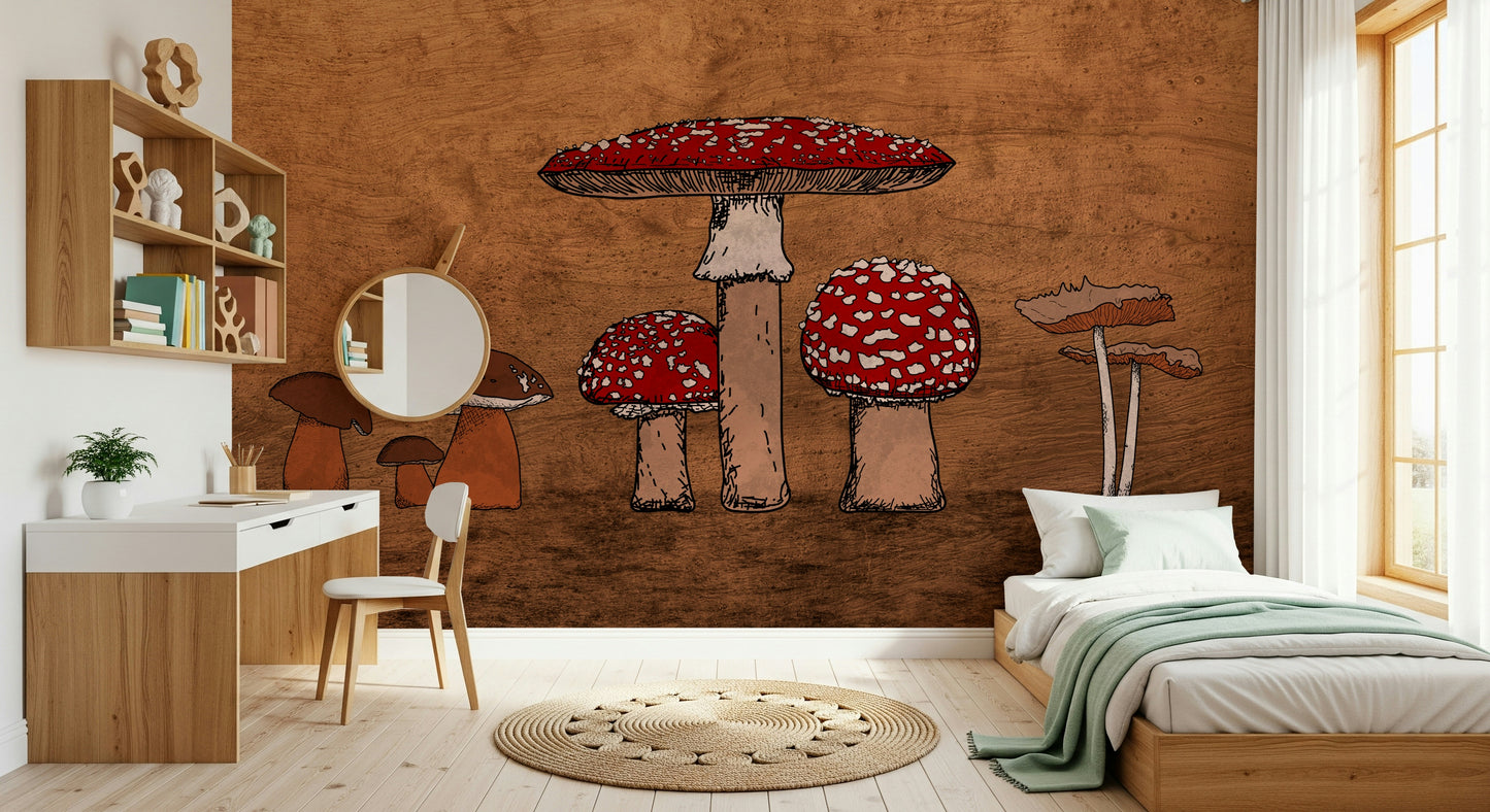Ancient Mushrooms Wall Mural