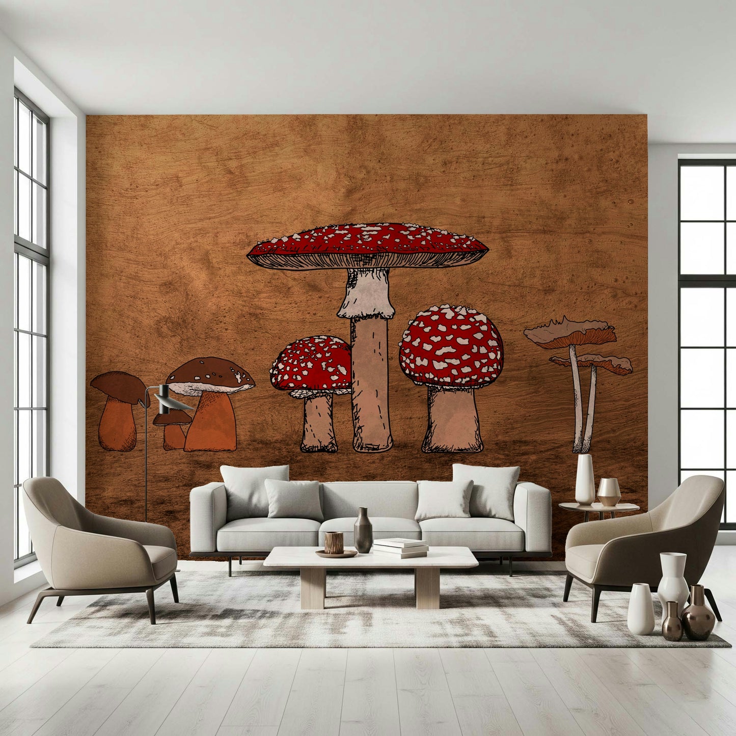 Ancient Mushrooms Wall Mural