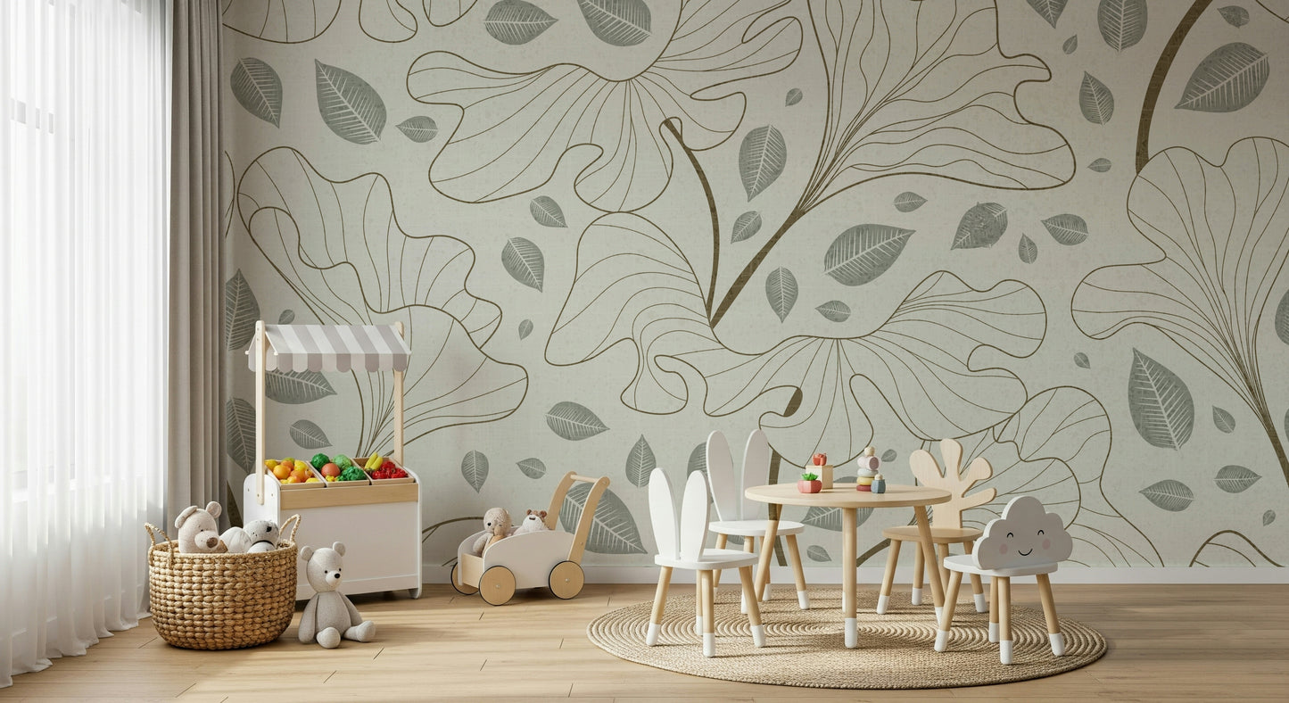 Timeless Ginkgo Garden Wall Mural