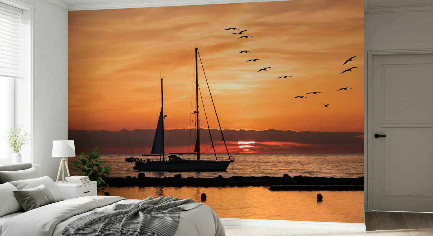 Golden Horizon Wall Mural