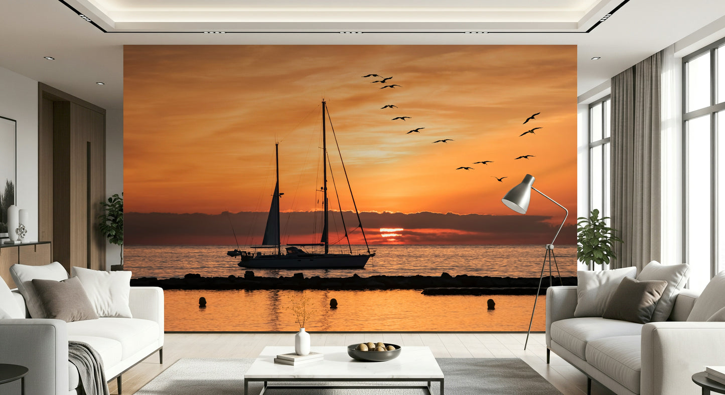 Golden Horizon Wall Mural