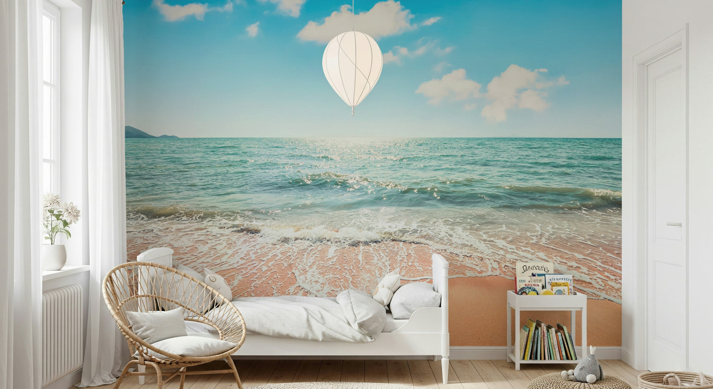 Serene, pristine beach Wall Mural