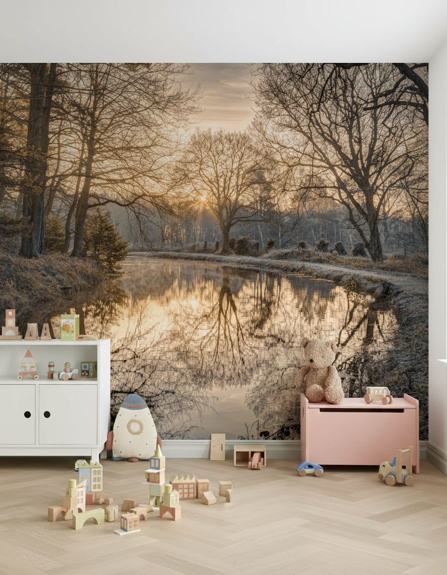Canal Sunrise Wall Mural