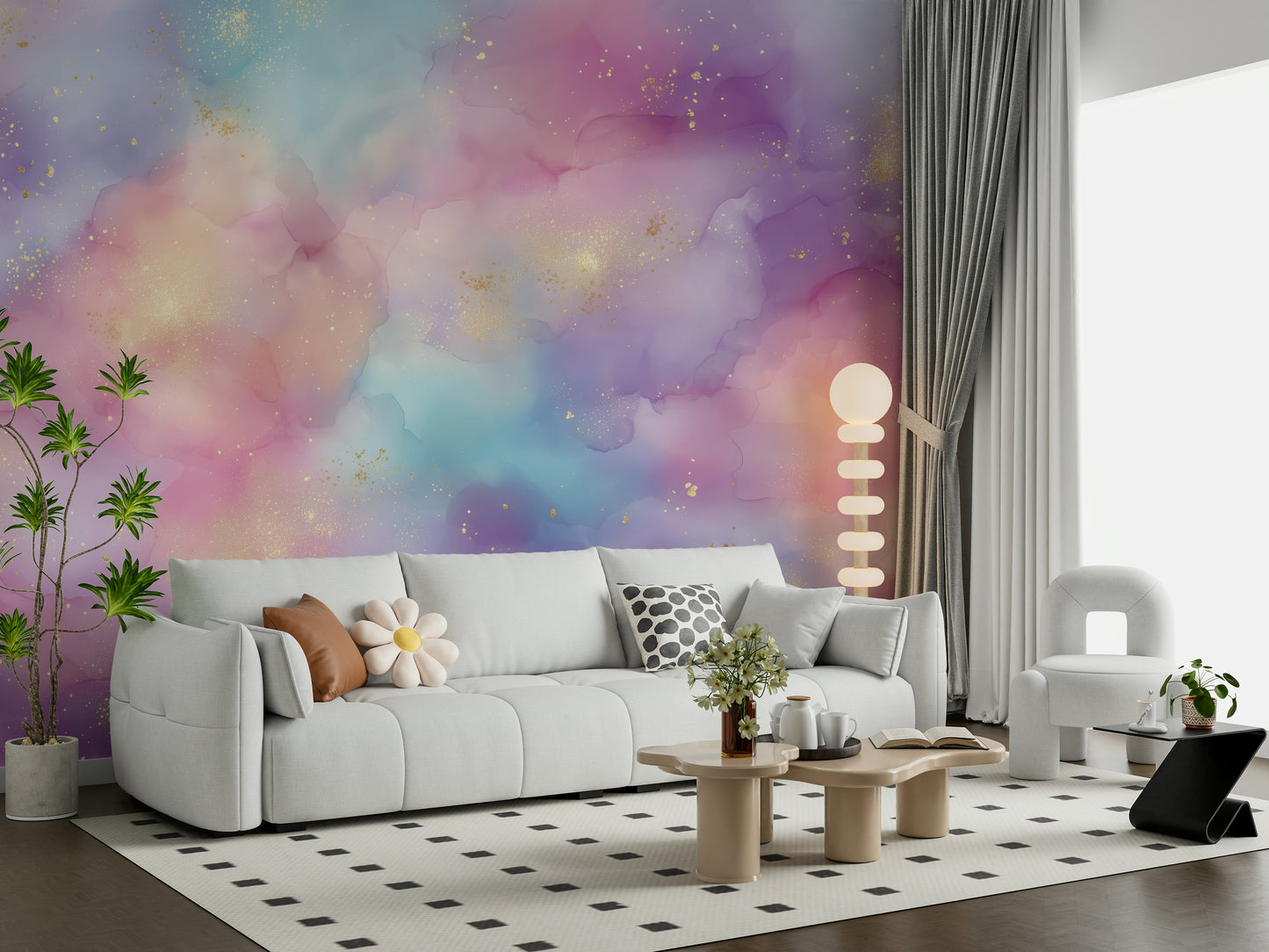 Golden Dust Fantasy Wall Mural