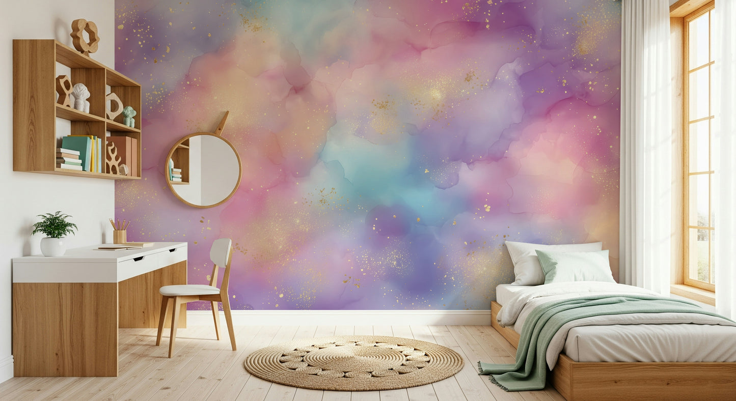 Golden Dust Fantasy Wall Mural