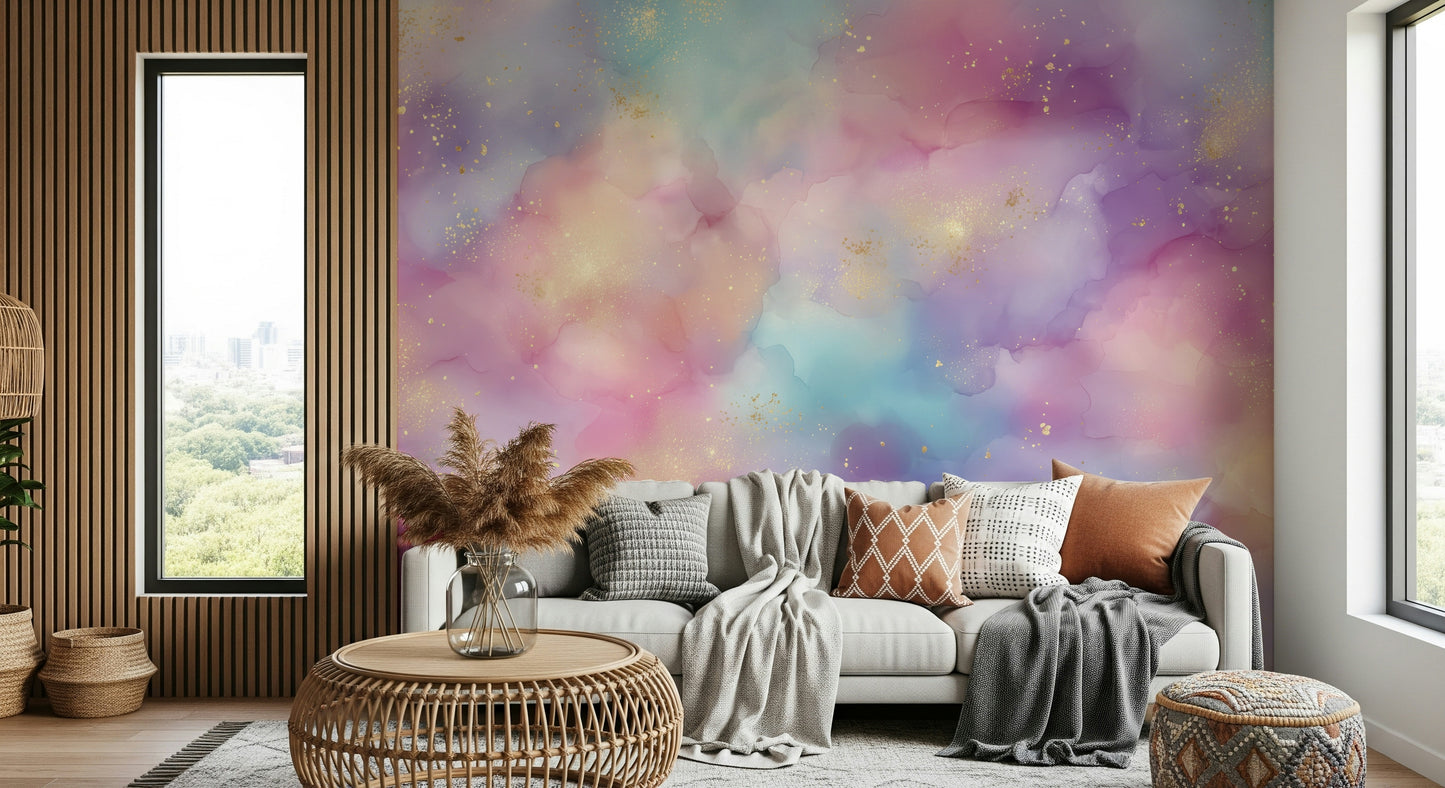 Golden Dust Fantasy Wall Mural