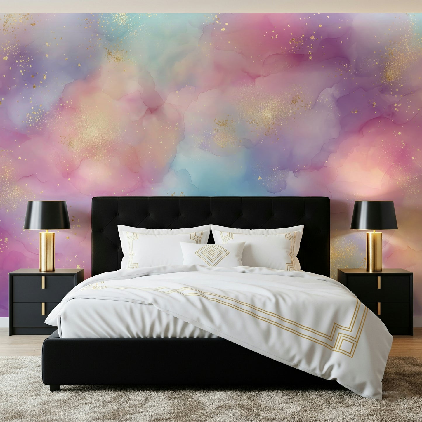 Golden Dust Fantasy Wall Mural